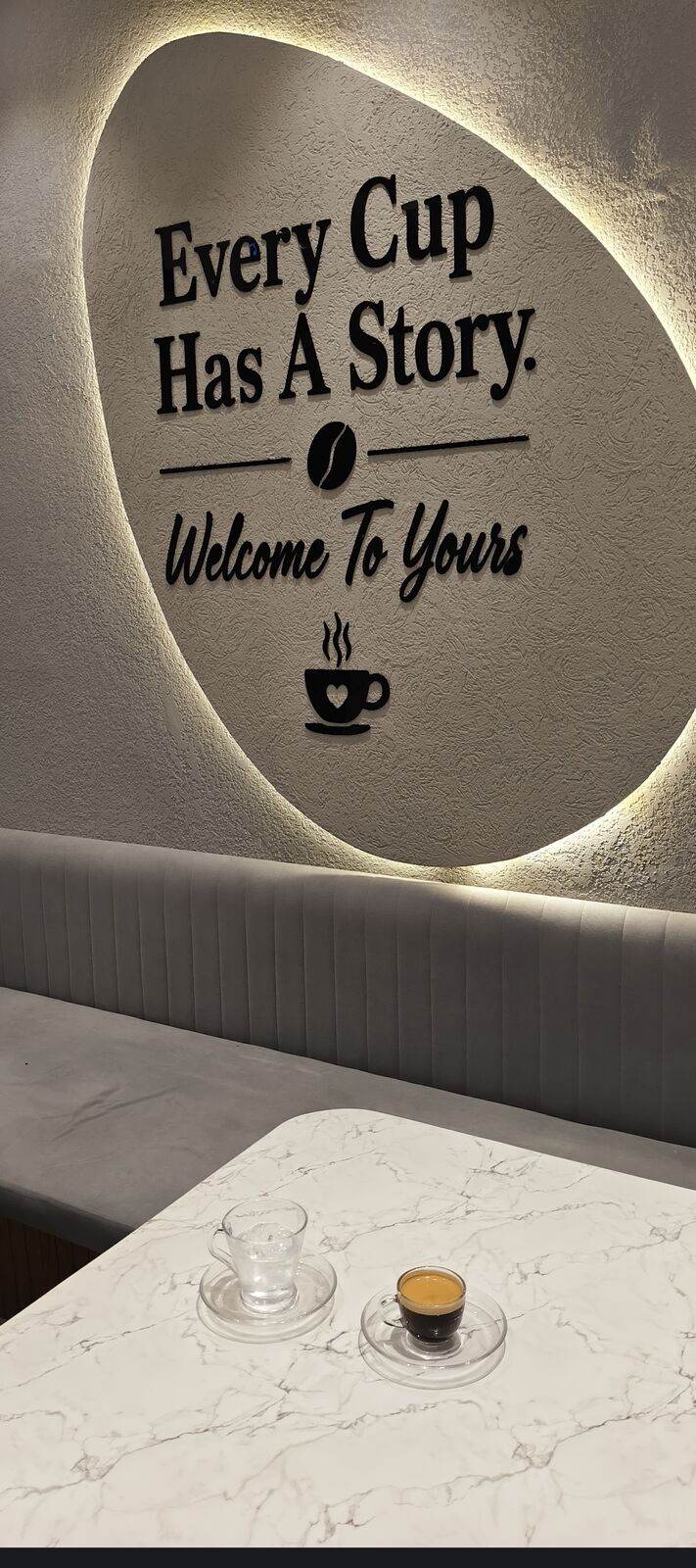 A freshly poured coffee at Koala Caff